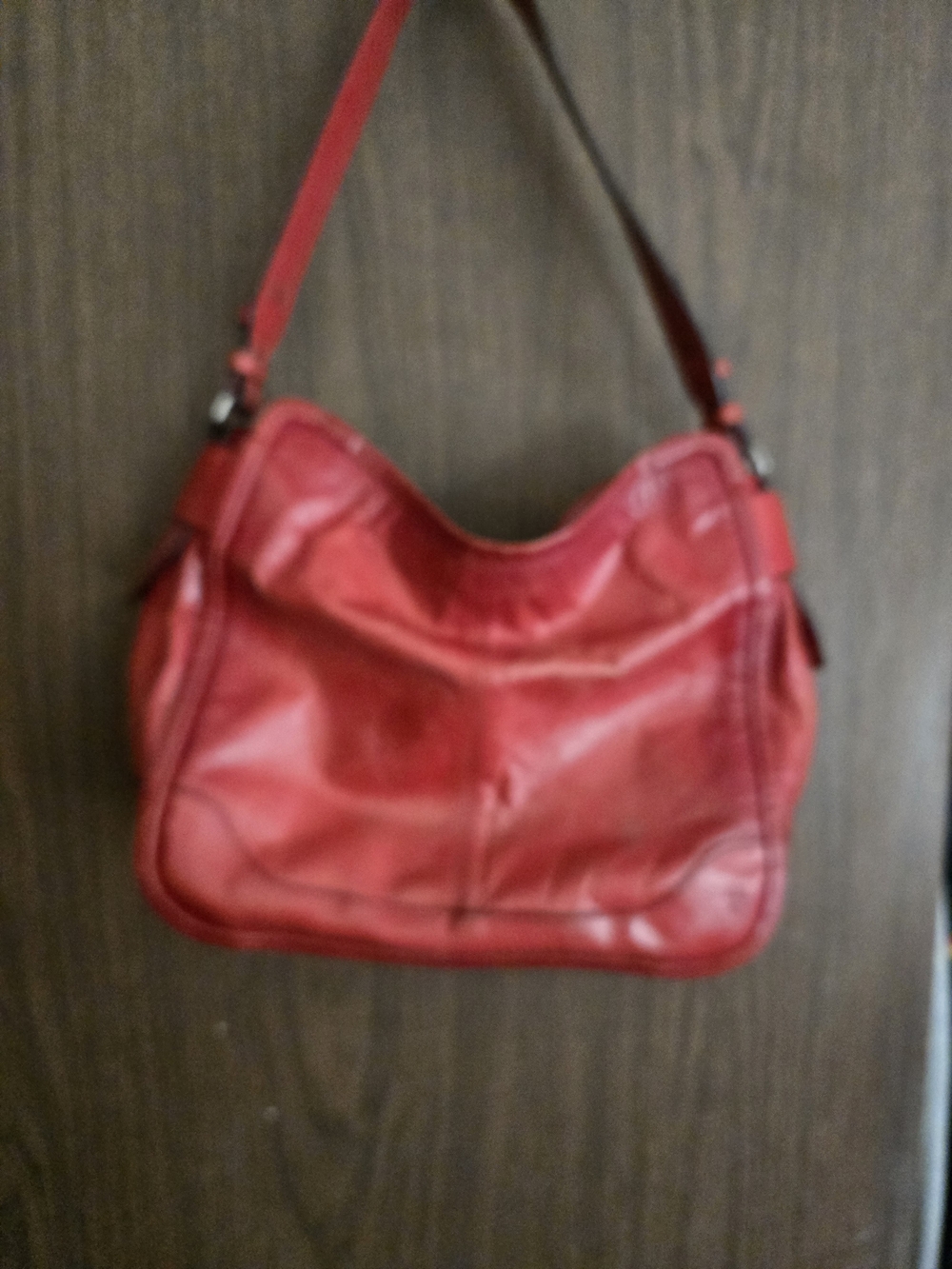 Frye Red Leather Shoulder Hobo